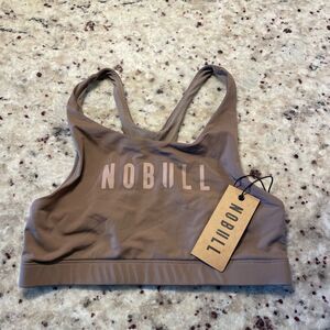 NOBULL Women's Tan Sports Bra/Swim Top